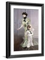 Portrait of Madame Hugo, and Her Son, 1924-Giovanni Boldini-Framed Giclee Print