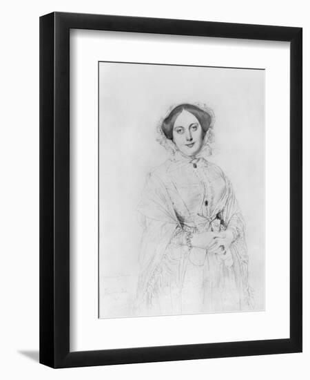 Portrait of Madame Ingres, 1852-Jean Auguste Dominique Ingres-Framed Giclee Print