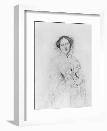 Portrait of Madame Ingres, 1852-Jean Auguste Dominique Ingres-Framed Giclee Print