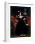 Portrait of Madame Jules-Antoine Droz, 1833 (Oil on Canvas)-Eugene Deveria-Framed Giclee Print