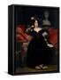Portrait of Madame Jules-Antoine Droz, 1833 (Oil on Canvas)-Eugene Deveria-Framed Stretched Canvas