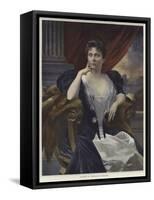 Portrait of Madame La Cometesse De Kersaint-Francois Flameng-Framed Stretched Canvas