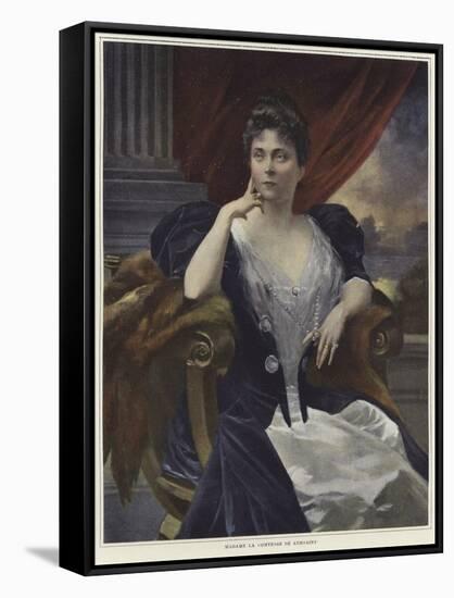 Portrait of Madame La Cometesse De Kersaint-Francois Flameng-Framed Stretched Canvas