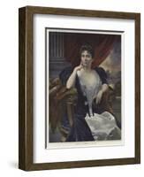 Portrait of Madame La Cometesse De Kersaint-Francois Flameng-Framed Giclee Print