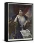 Portrait of Madame La Cometesse De Kersaint-Francois Flameng-Framed Stretched Canvas