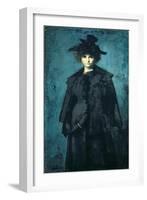 Portrait of Madame Laura Leroux-Jean-Jacques Henner-Framed Giclee Print