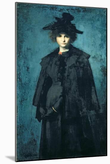 Portrait of Madame Laura Leroux-Jean-Jacques Henner-Mounted Giclee Print