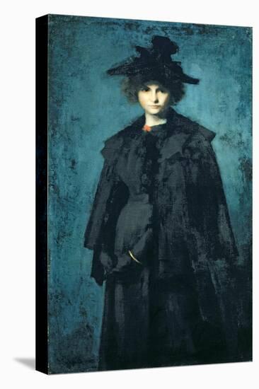 Portrait of Madame Laura Leroux-Jean-Jacques Henner-Stretched Canvas