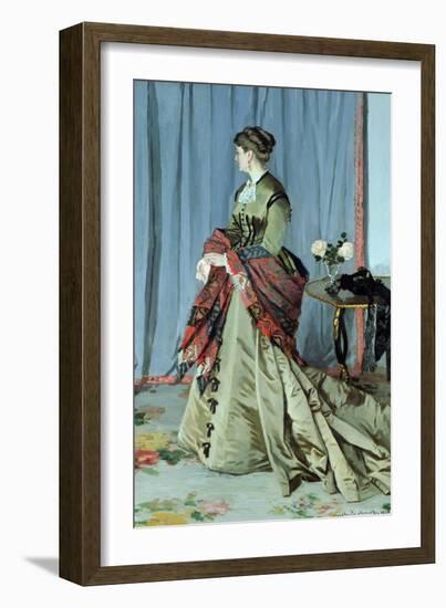 Portrait of Madame Louis Joachim Gaudibert, 1868-Claude Monet-Framed Giclee Print