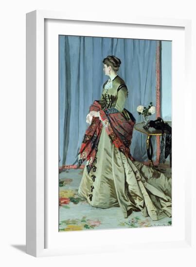 Portrait of Madame Louis Joachim Gaudibert, 1868-Claude Monet-Framed Giclee Print