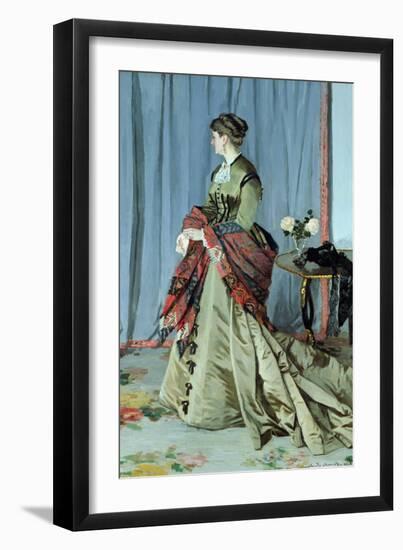 Portrait of Madame Louis Joachim Gaudibert, 1868-Claude Monet-Framed Premium Giclee Print