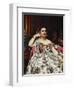 Portrait of Madame Moitessier-Jean-Auguste-Dominique Ingres-Framed Premium Giclee Print