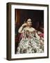 Portrait of Madame Moitessier-Jean-Auguste-Dominique Ingres-Framed Giclee Print