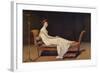 Portrait of Madame R?mier-Jacques-Louis David-Framed Art Print