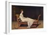 Portrait of Madame R?mier-Jacques-Louis David-Framed Art Print