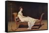 Portrait of Madame R?mier-Jacques-Louis David-Framed Stretched Canvas