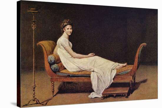 Portrait of Madame R?mier-Jacques-Louis David-Stretched Canvas