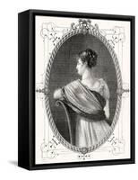 Portrait of Madame Recamier (1777-1849) Engraved by Antoine Auguste Ernest Hebert (1817-1908)-Eugene Joseph Viollat-Framed Stretched Canvas