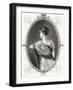 Portrait of Madame Recamier (1777-1849) Engraved by Antoine Auguste Ernest Hebert (1817-1908)-Eugene Joseph Viollat-Framed Giclee Print