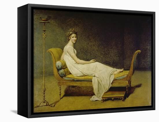 Portrait of Madame Récamier, 1800-Jacques-Louis David-Framed Stretched Canvas