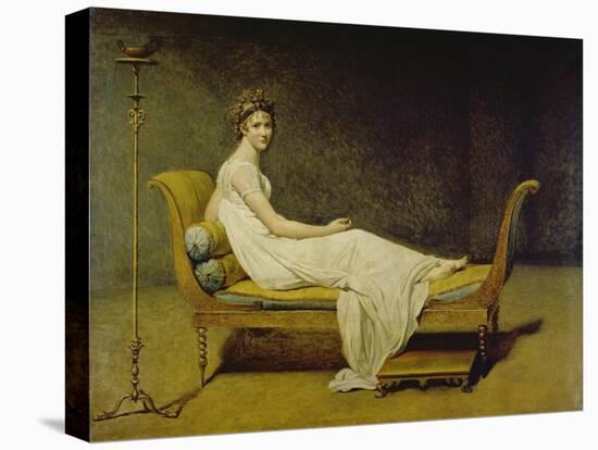 Portrait of Madame Récamier, 1800-Jacques-Louis David-Stretched Canvas