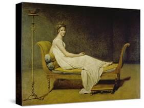 Portrait of Madame Récamier, 1800-Jacques-Louis David-Stretched Canvas