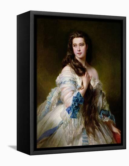 Portrait of Madame Rimsky-Korsakov (1833-78) Nee Varvara Dmitrievna Mergassov, 1864-Franz Xaver Winterhalter-Framed Stretched Canvas