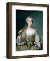 Portrait of Madame Sophie (1734-82), Daughter of Louis XV, at Fontevrault, 1748-Jean-Marc Nattier-Framed Giclee Print