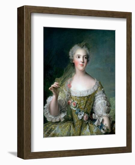 Portrait of Madame Sophie (1734-82), Daughter of Louis XV, at Fontevrault, 1748-Jean-Marc Nattier-Framed Giclee Print