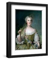 Portrait of Madame Sophie (1734-82), Daughter of Louis XV, at Fontevrault, 1748-Jean-Marc Nattier-Framed Giclee Print