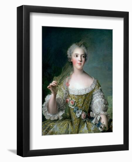 Portrait of Madame Sophie (1734-82), Daughter of Louis XV, at Fontevrault, 1748-Jean-Marc Nattier-Framed Giclee Print