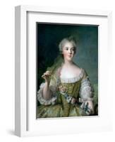 Portrait of Madame Sophie (1734-82), Daughter of Louis XV, at Fontevrault, 1748-Jean-Marc Nattier-Framed Giclee Print