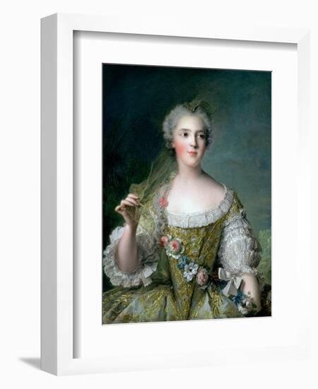 Portrait of Madame Sophie (1734-82), Daughter of Louis XV, at Fontevrault, 1748-Jean-Marc Nattier-Framed Giclee Print