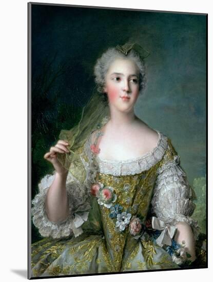 Portrait of Madame Sophie (1734-82), Daughter of Louis XV, at Fontevrault, 1748-Jean-Marc Nattier-Mounted Giclee Print