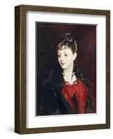 Portrait of Madamoiselle Suzanne Poirson, 1884-John Singer Sargent-Framed Giclee Print