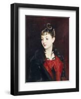 Portrait of Madamoiselle Suzanne Poirson, 1884-John Singer Sargent-Framed Giclee Print