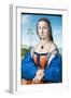 Portrait of Maddalena Strozzi, 1504-06, (Oil on Limewood Panel)-Raphael (1483-1520)-Framed Giclee Print