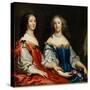 Portrait of Madeleine D'angennes and Catherine D'angennes.-Justus van Egmont-Stretched Canvas