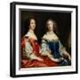 Portrait of Madeleine D'angennes and Catherine D'angennes.-Justus van Egmont-Framed Giclee Print