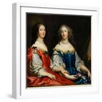 Portrait of Madeleine D'angennes and Catherine D'angennes.-Justus van Egmont-Framed Giclee Print