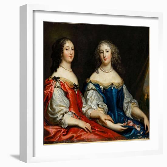 Portrait of Madeleine D'angennes and Catherine D'angennes.-Justus van Egmont-Framed Giclee Print