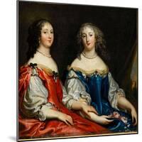 Portrait of Madeleine D'angennes and Catherine D'angennes.-Justus van Egmont-Mounted Giclee Print