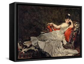 Portrait of Mademoiselle De Lancey-Charles Émile Auguste Carolus-Duran-Framed Stretched Canvas