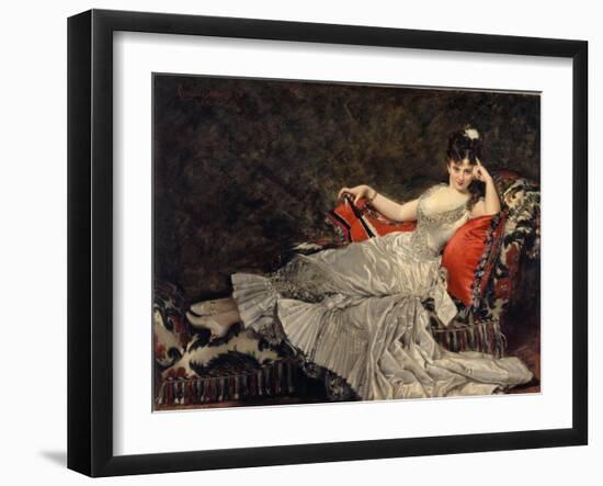 Portrait of Mademoiselle De Lancey-Charles Émile Auguste Carolus-Duran-Framed Giclee Print