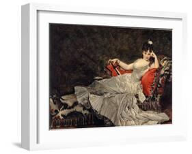 Portrait of Mademoiselle De Lancey-Charles Émile Auguste Carolus-Duran-Framed Giclee Print