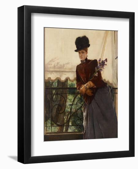 Portrait of Mademoiselle Dubois, 1884-Alfred Emile Stevens-Framed Giclee Print