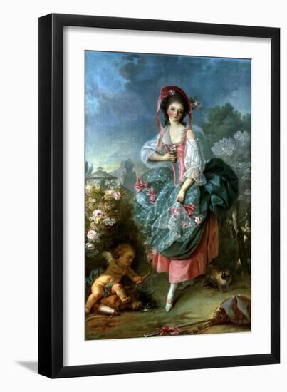 Portrait of Mademoiselle Guimard as Terpsichore, circa 1799-Jacques-Louis David-Framed Giclee Print
