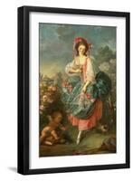 Portrait of Mademoiselle Guimard as Terpsichore-Jacques-Louis David-Framed Giclee Print