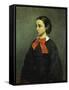 Portrait of Mademoiselle Jacquet, 1857-Gustave Courbet-Framed Stretched Canvas