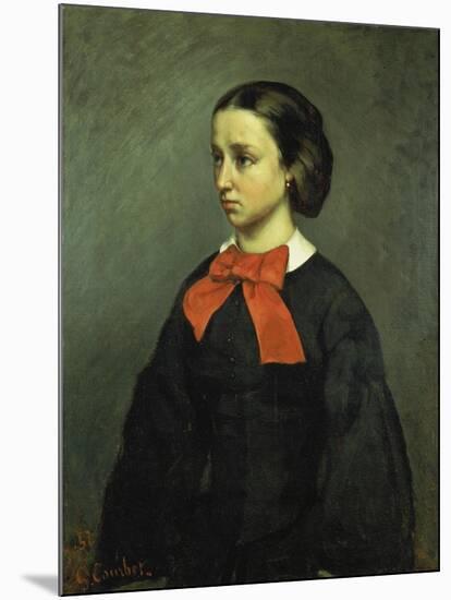 Portrait of Mademoiselle Jacquet, 1857-Gustave Courbet-Mounted Giclee Print